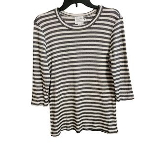 Anthropologie Michael Stars Striped Shimmer Top